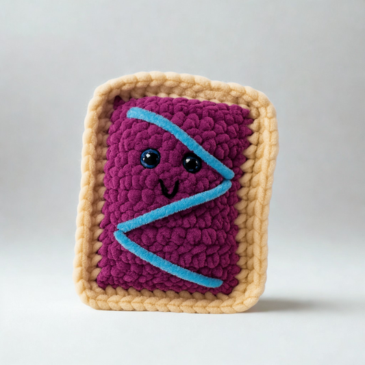 Mixed Berry Snuggle Tart - Handmade Crocheted Mixed Berry Plushie